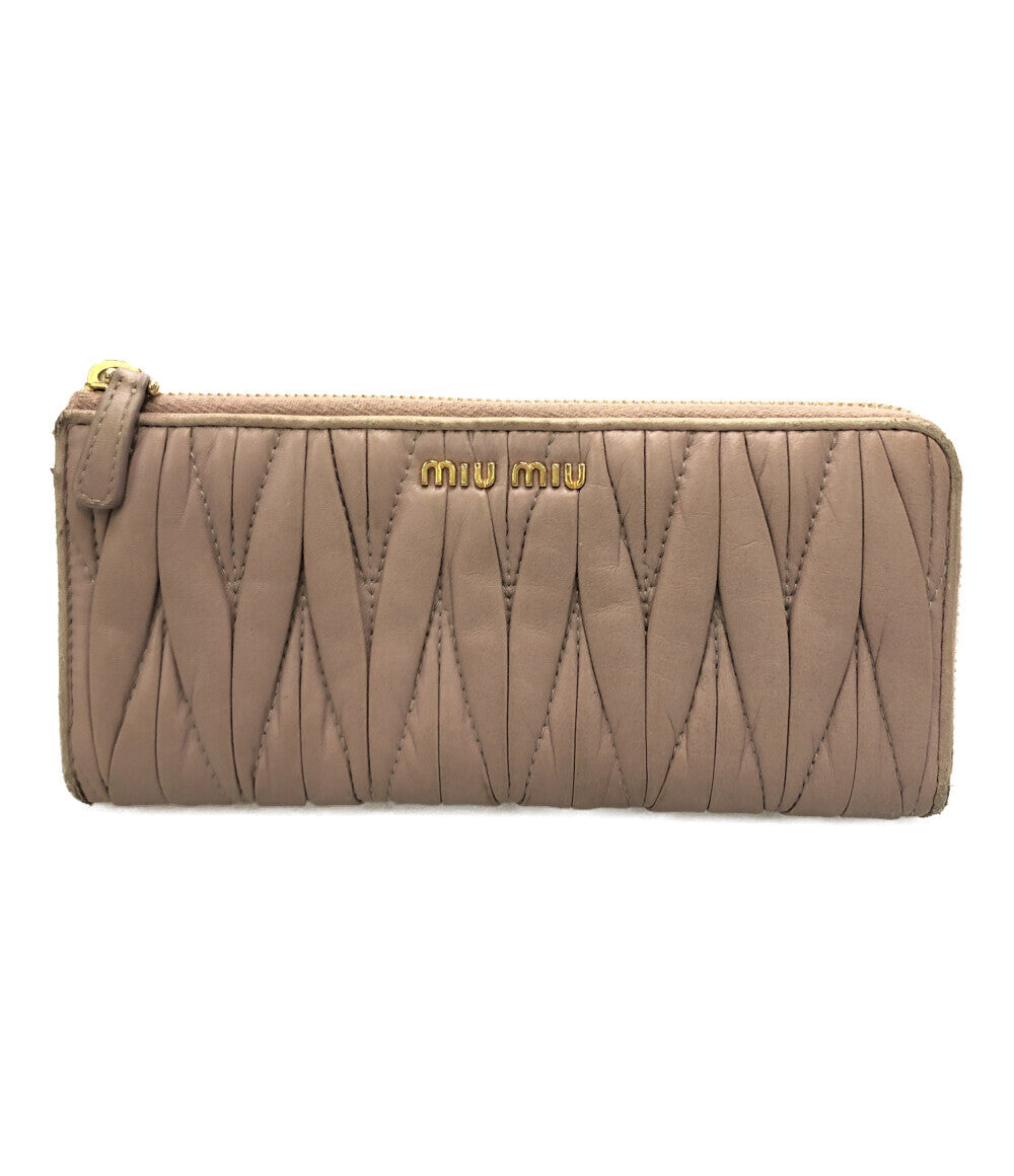 ミュウミュウ L字ファスナー長財布 マテラッセ レディース (長財布) MiuMiu