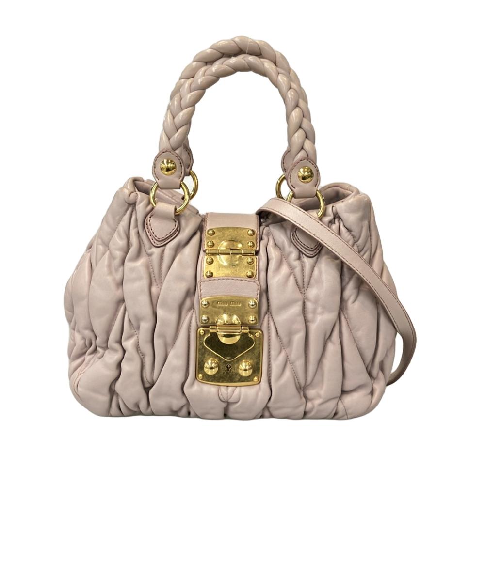 ミュウ ミュウ 2WAY ハンドバッグ ショルダーバッグ マテラッセ レディース Miu Miu